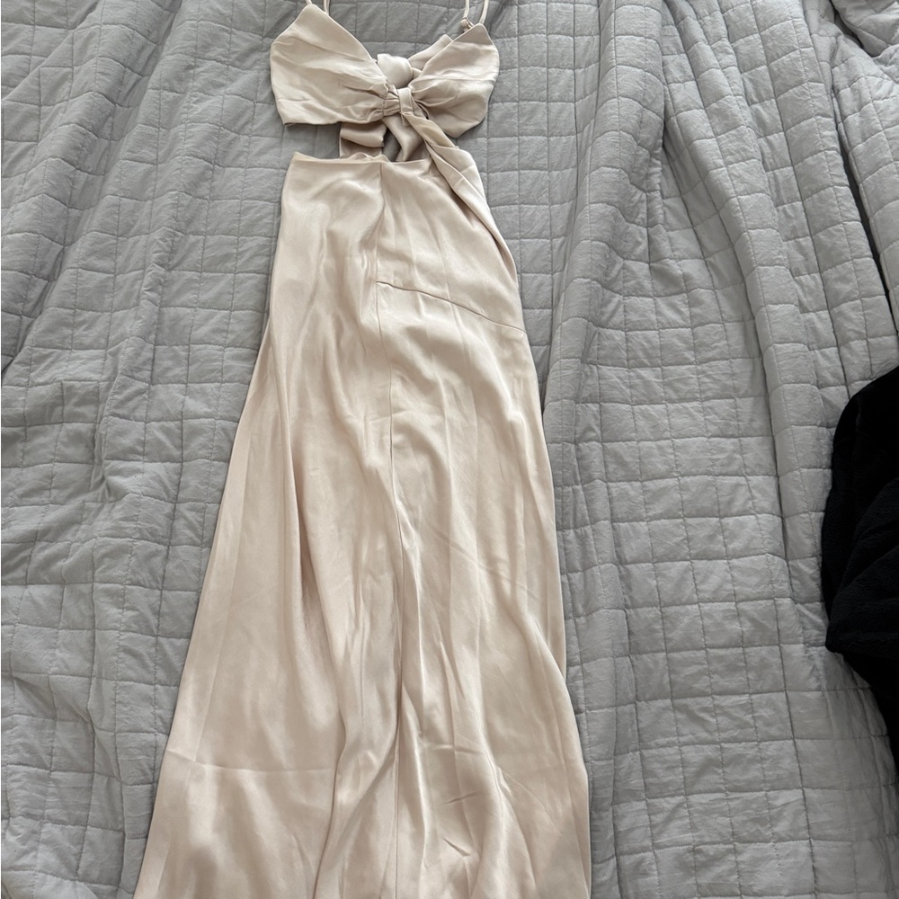 Chic Gold and White Prom Dresses